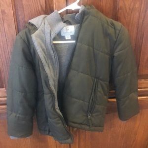 Olive Green Boys size 8 Winter Jacket